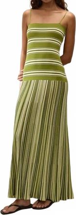 Faithfull The Brand Esenia Knit Maxi Dress In Ombre Stripe Macro Juniper