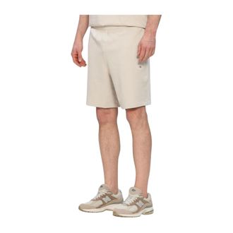 Calvin Klein Korte Broeken, Heren, Beige, XS, Katoen, EU 350Terry Badge Short