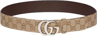 Gucci Flat Marmont Belt - Heren - Riemen - Beige - 85 CM - Accessoires