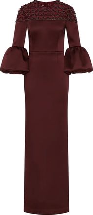 Rebecca Vallance Abito lungo Alora con decorazione - Rosso