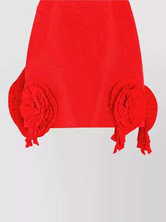Blumarine floral appliqu&eacute; crepe mini skirt