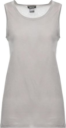 Avant Toi Fijngebreide Tanktop - Dames - Tops zonder mouwen - Grijs - XS - Katoen - Tops