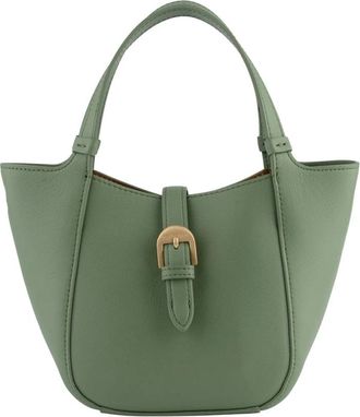 Pourchet LEnvol&eacute;e Petit port&eacute; main - Dames - Handtassen - Groen - ONE Size - Leer - Tassen