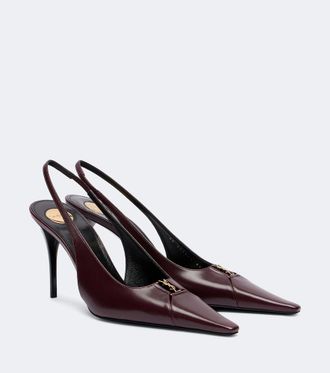 Saint Laurent Babylone Breteuil leather slingback pumps