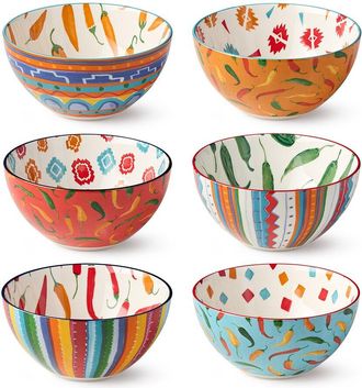 Certified International Caliente Set Of 6 All Purpose Bowls