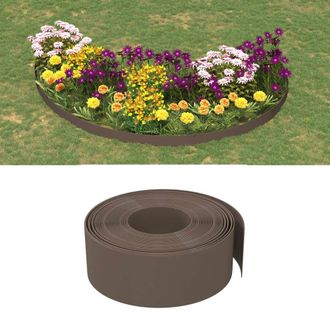 Berkfield Home Garden Edgings 4 pcs Brown 10 m 20 cm Polyethylene