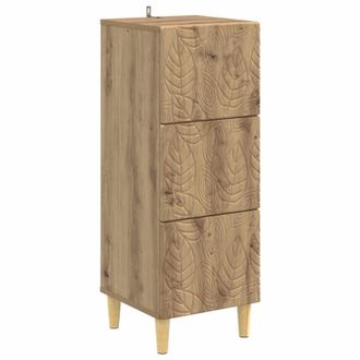 vidaXL Cajonera 33 X 34,5 X 90 Cm Madera De Ingenier&iacute;a Roble Artisan Vidaxl