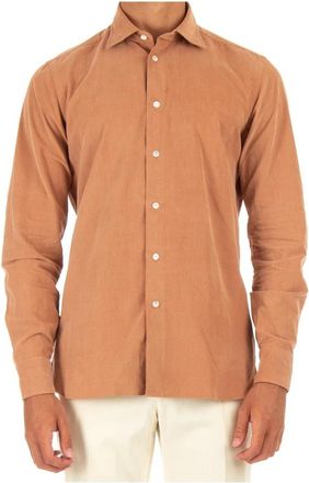 Borriello Corduroy Overhemd - Heren - Casual Overhemden - Bruin - 2XL - Overhemden