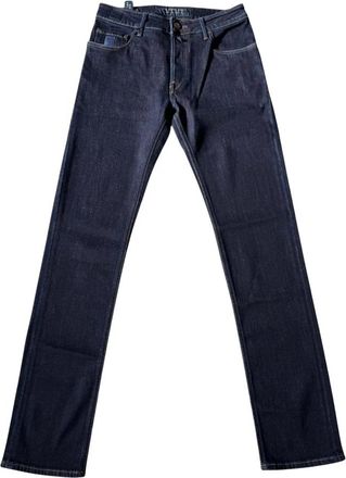 Hand Picked Straight Jeans - Heren - Regular Fit Jeans - Blauw - W38 - Katoen - Jeans