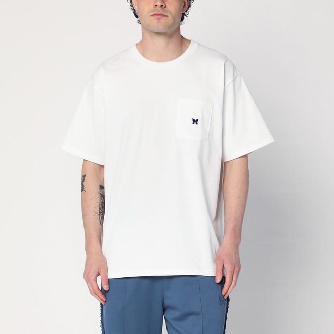 定番のお歳暮 with T-shirt white Needles logo Stylight on - $96.65 from patch トップス