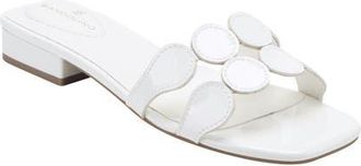 Bandolino Mayla Square Toe Slide Sandal in White at Nordstrom, Size 5.5