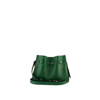 Pourchet Tassen, Dames, Groen, ONE Size, Leer, Kleine Schoudertas