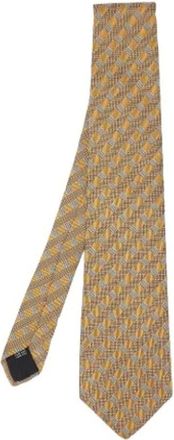 Burberry Pre-owned Accessories, male, Yellow, Size: ONE SIZE Pre-owned Vintage Silk Tie