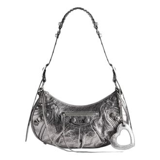 Balenciaga (WMNS) Balenciaga Le Cagole Small Shoulder Bag Metallized Silver 6713070GT3Y8103