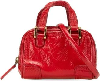 Loewe Pre-owned Handbags, female, Red, Size: ONE SIZE Pre-owned Leather handbags