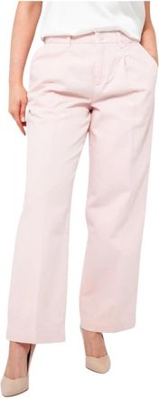 Guess Wijde broek - Dames - Wijde Broeken - Roze - W25 - Katoen - Broeken