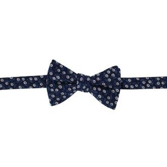 Ascentix Metallic Flowers and Leaves Bowtie in Navy at Nordstrom