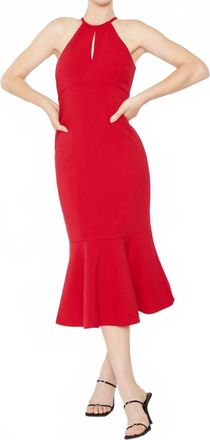 LIKELY Tammio Halter Dress In Red