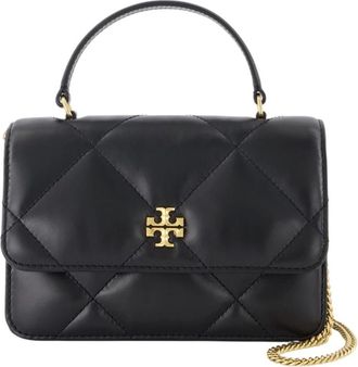 Tory Burch Kira Diamond Mini Wallet On Chain - - Bags - Donna - Nero - ONE SIZE