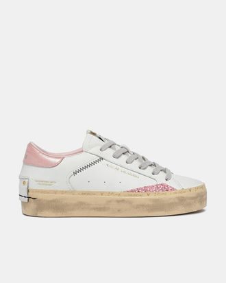 Crime London DISTRESSED PLATFORM PINK BLOSSOM