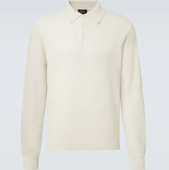 Brioni Polo de algod&oacute;n, seda y cachemir