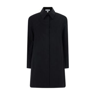 Alaia Vestido Camisero de Popel&iacute;n Corte A - Dresses - Mujer - Negro - S