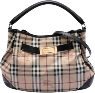 Burberry Pre-owned Shoulder Bags, female, Beige, Size: ONE SIZE Pre-owned Vintage Satchel