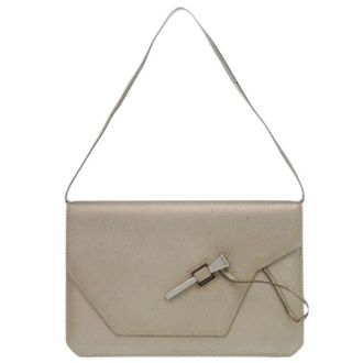 Herm&egrave;s Pre-owned Vintage Schoudertas - Dames - Pre-owned - Beige - Maat: ONE Size Leer