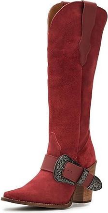 Dingo Yeehottie Womens Boots Red : 6.5 B - Medium, Suede