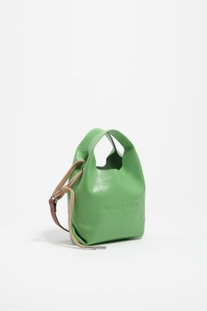 Bimba & Lola Leather Mini Paper Bag SS26 in Emerald at Nordstrom