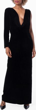 Bally Deep V-Neck Dress With Signature Strap Detail, Brand Size 42 ( US Size 6 )