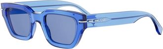 Fendi Selleria Zonnebril - Heren - Accessoires - Blauw - Maat: 50 MM