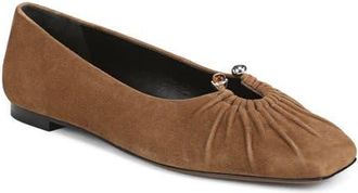Vince Dany Leather Flat in Elmwood Suede at Nordstrom, Size 8.5