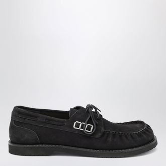 J.W.Anderson Midnight blue suede loafers