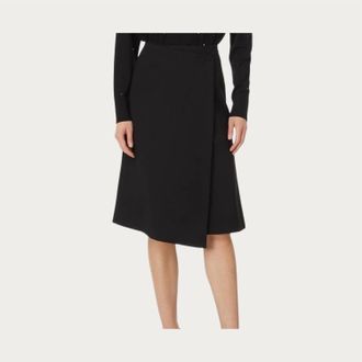 Elliott Lauren Ponte Faux Wrap Skirt In Black
