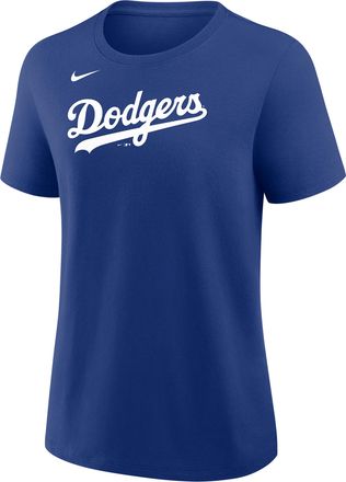 Nike Los Angeles Dodgers Wordmark Nike Womens MLB T-Shirt in Blue | 01K94EWLD-M3X