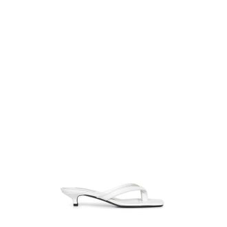 Toteme Heeled Mules, female, White, Size: 10 US Croco-embossed Heeled Flip Flops