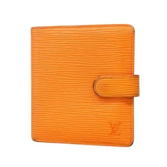 Louis Vuitton Pre-owned Vintage Bi-fold Portemonnee - Dames - Pre-owned - Oranje - Maat: ONE Size Leer