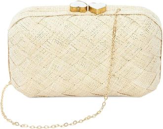 Poolside Clutch con design intrecciato - Bianco