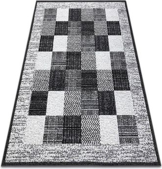RugsX Rugsx - Carpet bcf Morad rafia Rectangles, geometric - grey grey 160x220 cm