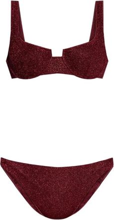 Os&eacute;ree Rode Metallic Bikini Badpak - Dames - Bikinis - Rood - S - Badmode