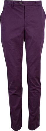 Lords of Harlech Jack Flat Front Stretch Sateen Pant in Plum at Nordstrom, Size 38 X 34