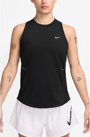 Nike Swift Dri-FIT Running Tank Top in 010 010 Black/reflective Silv at Nordstrom, Size Xx-Large