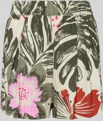 Schiesser Pyjama-Shorts aus Viskose im Allover-Look in Beige, Gr&ouml;&szlig;e 36