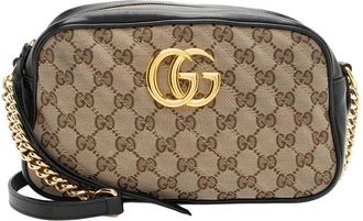 Gucci Beige Matelasse Gg Canvas Gg Marmont Small Camera Bag (Authentic Pre- Loved)
