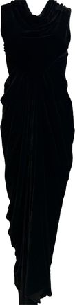 Rick Owens Velvet Limo Dress in Black Viscose