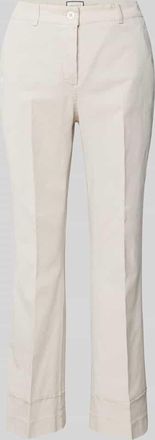 Seductive Flared Cut Hose mit B&uuml;gelfalten Modell MINESSE in Sand, Gr&ouml;&szlig;e 38