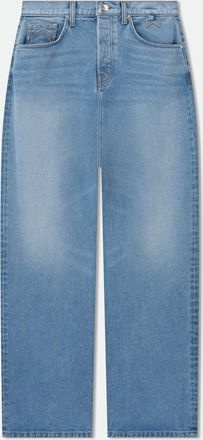 Rhude Mens Blue Wide-Leg Denim Trousers