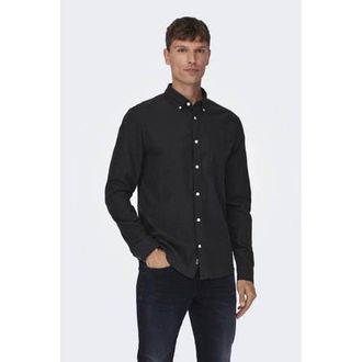 Only & Sons casual overhemd zwart