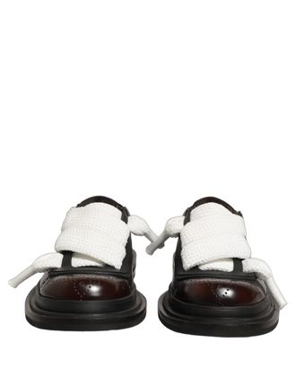 Dolce & Gabbana Leather Slip-On Sandals - Brown